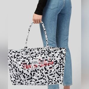 NWT DvF 50th Anniversary Black & White Oversized Scrabble Tote